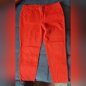 Old Navy Orange Pixie Mid Rise pants. Size 14